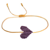 Bracelet lavender heart